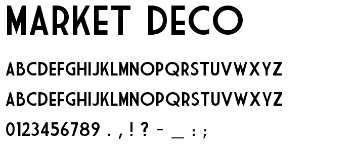 Market Deco font